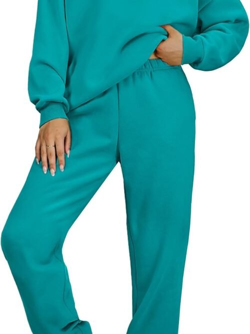 Women 2 Piece Outfits Sweatsuit  Half Zip Sweatshirt Jogger Sweatpants Tracksuit Lounge Set  Clothes