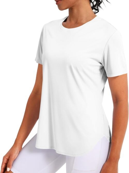 Women's Short Sleeve Workout Tops Athletic Shirts UV Protection Sun Shirts UPF 50+ Quick Dry Lightweight