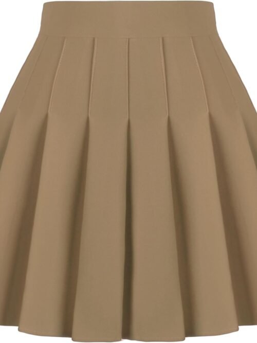 Women's Pleated Skirt – Basic Mini Flared / High-Waisted Tennis Skirt
