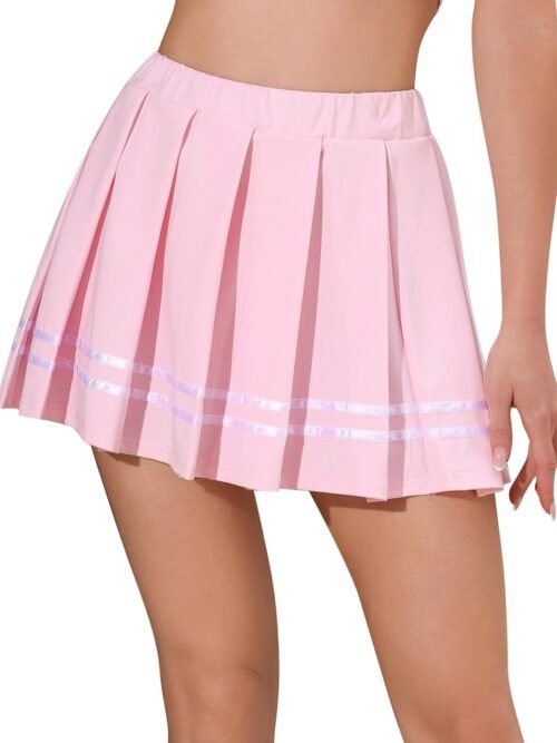 Women's High-Waisted Pleated Mini Skirt