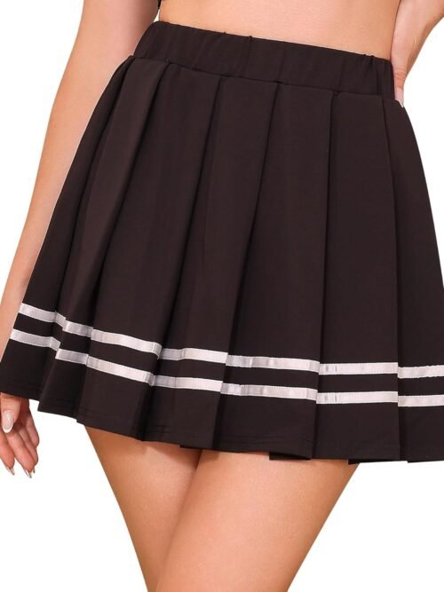 Women's High-Waisted Pleated Mini Skirt