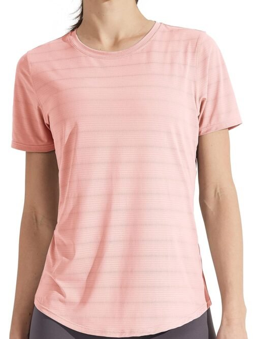 Women's Workout T Shirts Short Sleeve Gym Running Athletic Tops Quick Dry Crewneck Yoga Shirts